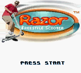 Razor Freestyle Scooter title screen for GameBoy Color